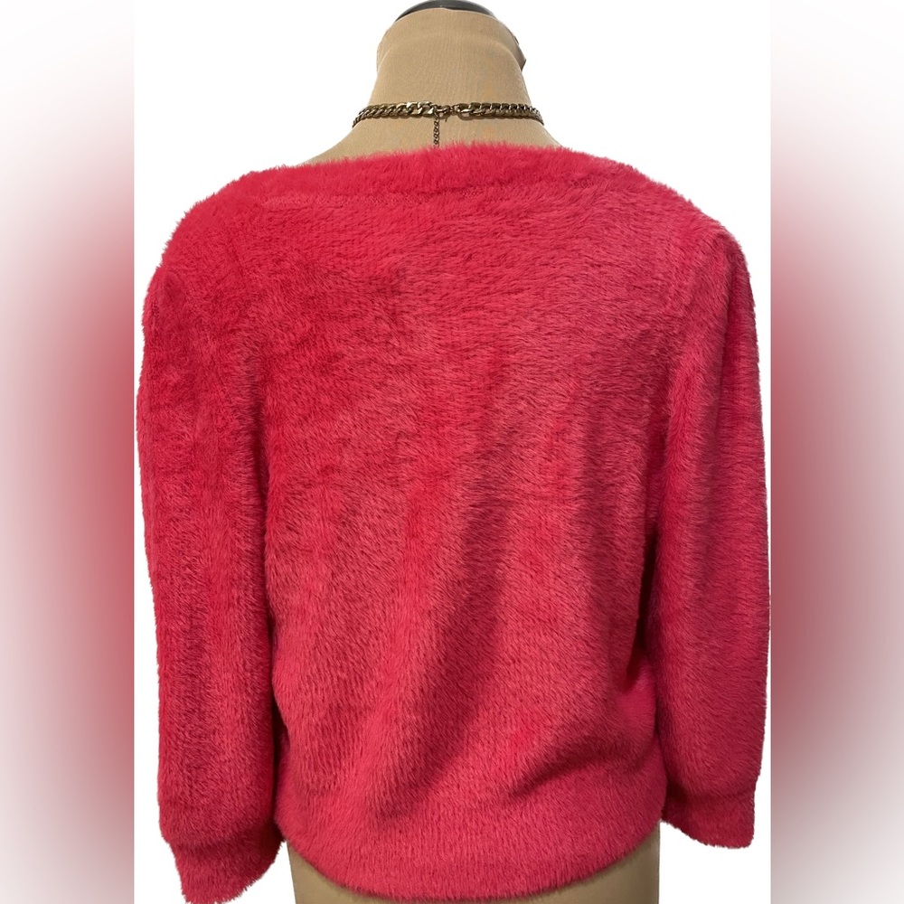 Free People Moonbeam Raspberry Pop Pink Pullover - Picture 4 of 7